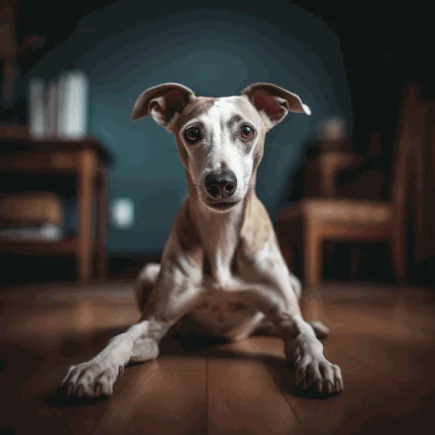 L'éducation du Whippet: ici, un jeune whippet qui semble avoir besoin d'être éduqué.