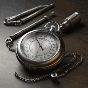Whippet et Flyball : un chronomètre et un sifflet en métal.